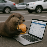 Otter in a parking lot.png