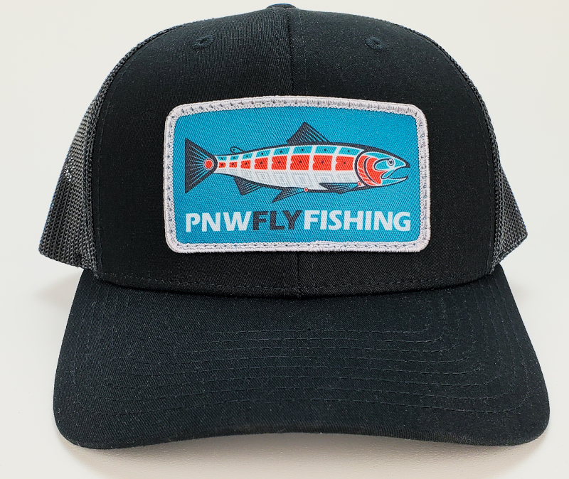 Logo Trucker Hat – Black – PNW Fly Fishing Forum
