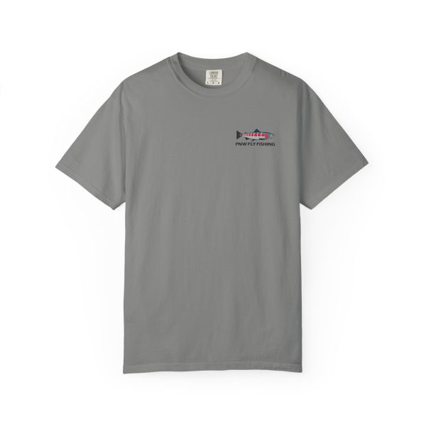PNW Fly Fishing Logo Small Print Unisex T-Shirt - Image 37