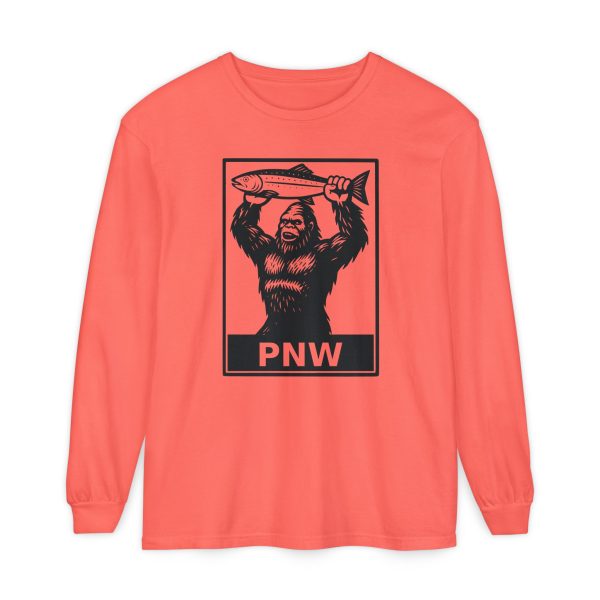 BOBO-SQUATCH PNW Fly Fishing Adventure Long Sleeve T-Shirt | Unisex Outdoor Tee - Image 3