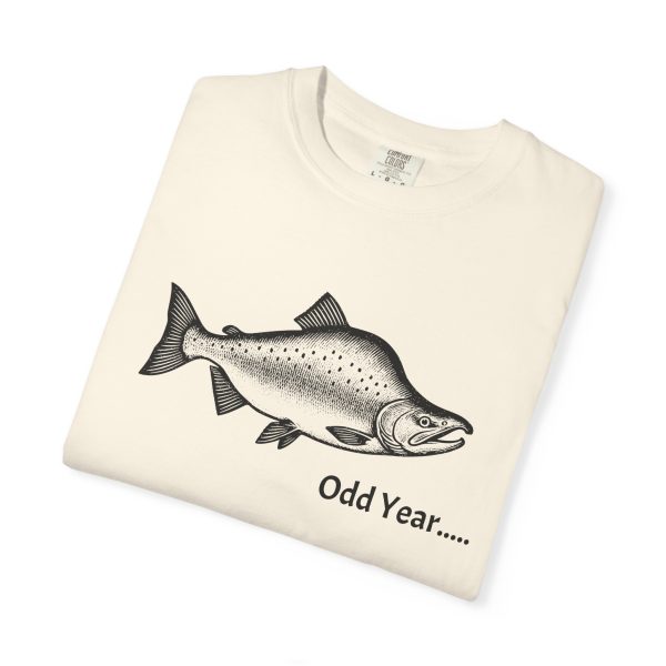 ODD YEAR Pink Salmon PNW Fly Fishing Graphic T-Shirt - Image 11
