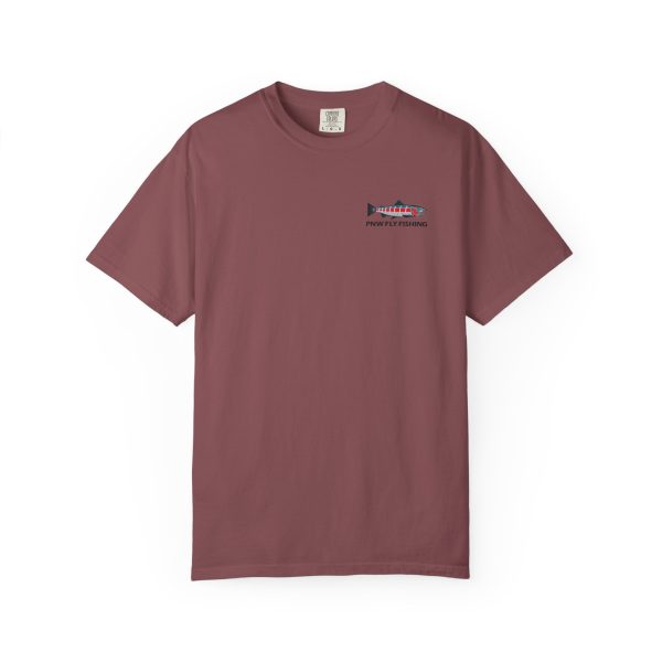 PNW Fly Fishing Logo Small Print Unisex T-Shirt - Image 9