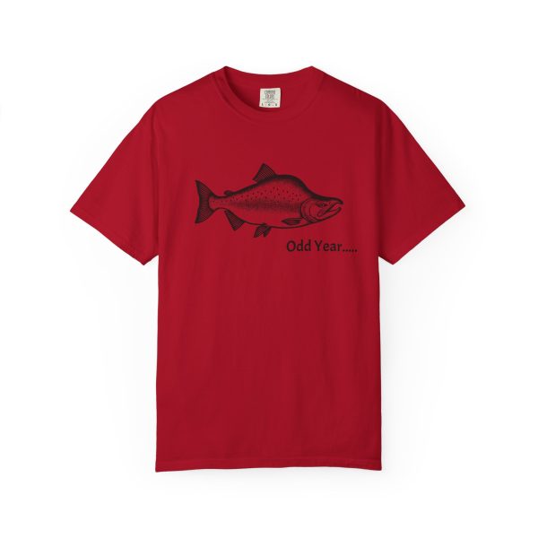 ODD YEAR Pink Salmon PNW Fly Fishing Graphic T-Shirt - Image 37