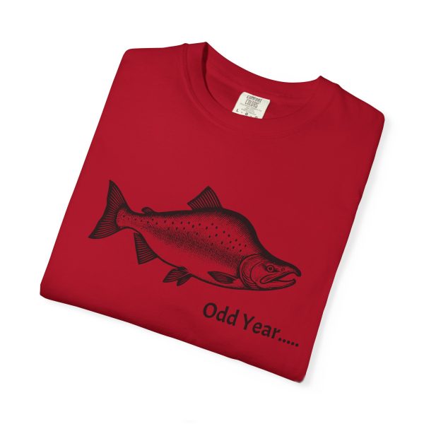 ODD YEAR Pink Salmon PNW Fly Fishing Graphic T-Shirt - Image 39