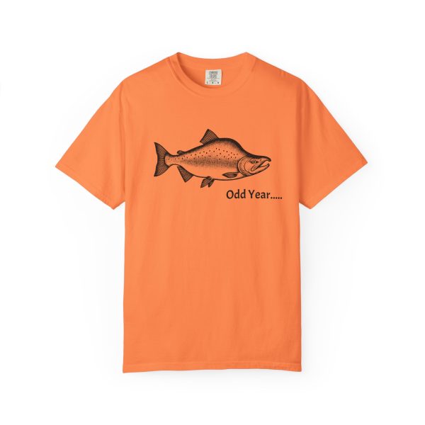 ODD YEAR Pink Salmon PNW Fly Fishing Graphic T-Shirt - Image 5