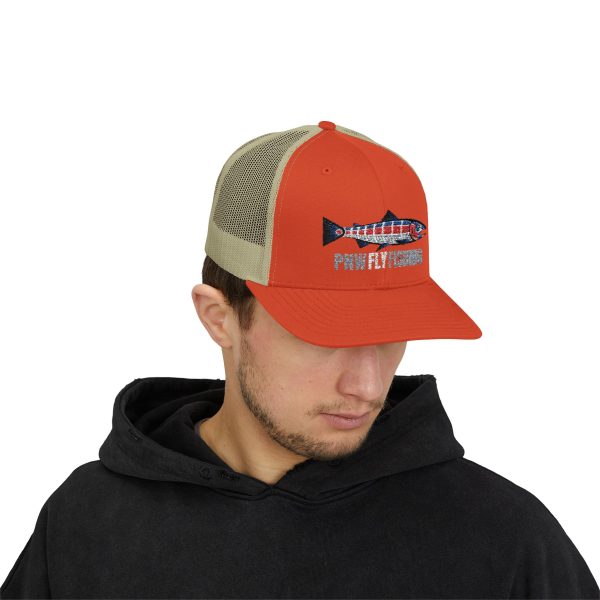 PNW Fly Fishing Fish Logo Snapback Trucker Cap - Image 7