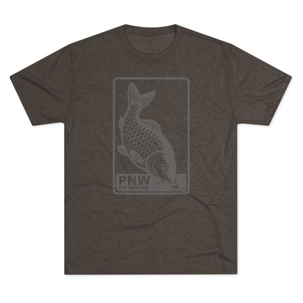 PNW Fly Fishing Carp Shirt | Unisex Tri-Blend Tee - Image 6