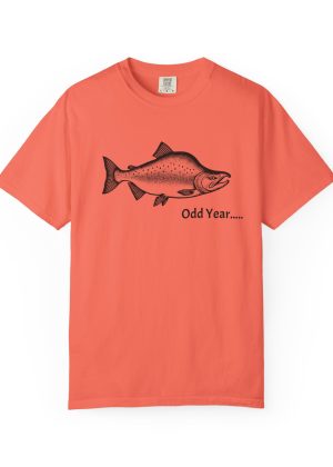 ODD YEAR Pink Salmon PNW Fly Fishing Graphic T-Shirt