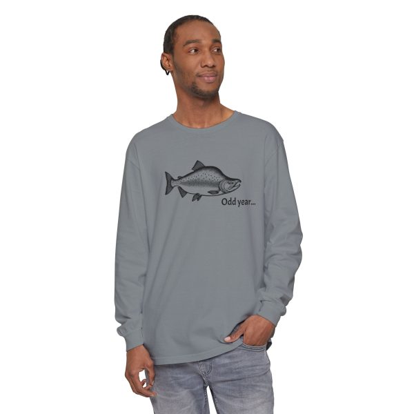 "Odd Year" Pink Salmon PNW Fly Fishing Long Sleeve Tee - Image 28