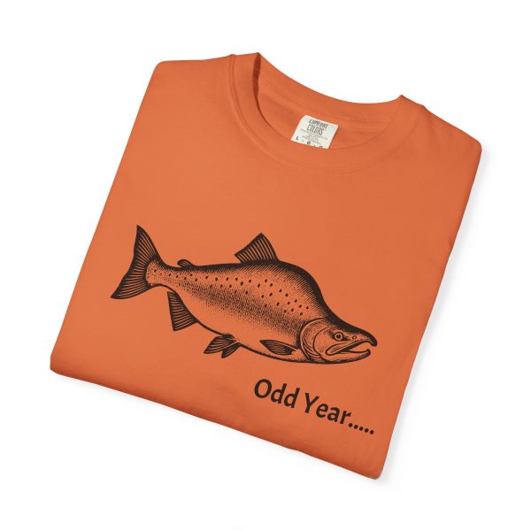 ODD YEAR Pink Salmon PNW Fly Fishing Graphic T-Shirt - Image 19