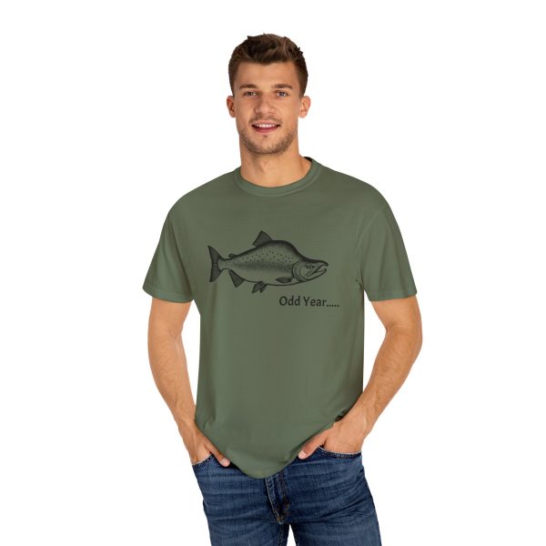 ODD YEAR Pink Salmon PNW Fly Fishing Graphic T-Shirt - Image 28