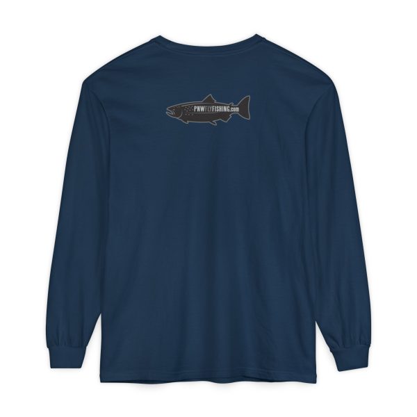 BOBO-SQUATCH PNW Fly Fishing Adventure Long Sleeve T-Shirt | Unisex Outdoor Tee - Image 24