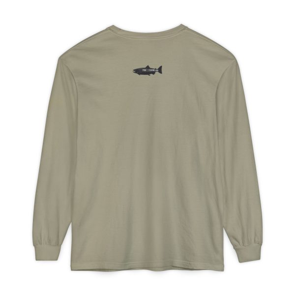 "Odd Year" Pink Salmon PNW Fly Fishing Long Sleeve Tee - Image 2