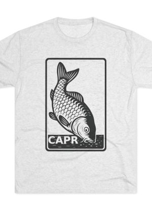 CAPR Vintage Fishing Crew Tee | Outdoorsy Gift, Fisherman T-Shirt, Unique Fishing Humor Apparel, Hobbies Shirt, Unisex Tri-Blend Tee