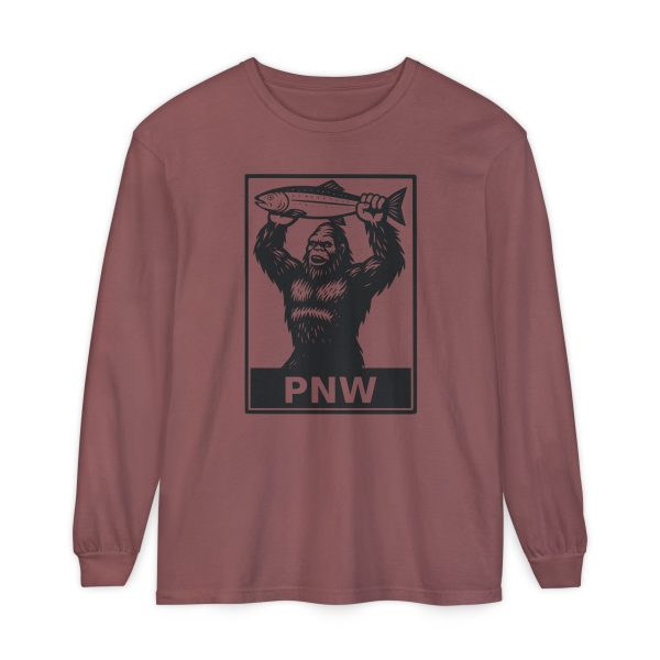 BOBO-SQUATCH PNW Fly Fishing Adventure Long Sleeve T-Shirt | Unisex Outdoor Tee - Image 5