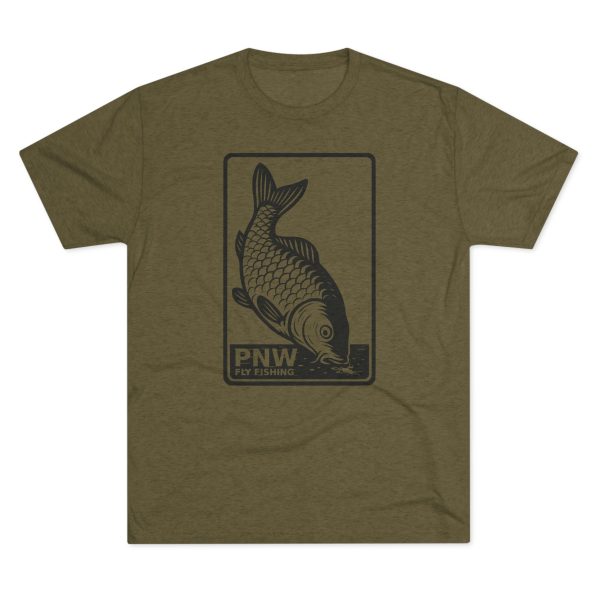 PNW Fly Fishing Carp Shirt | Unisex Tri-Blend Tee - Image 9