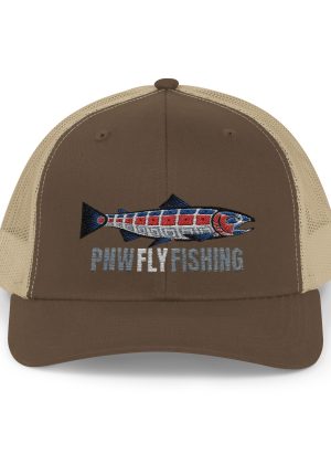 PNW Fly Fishing Fish Logo Snapback Trucker Cap