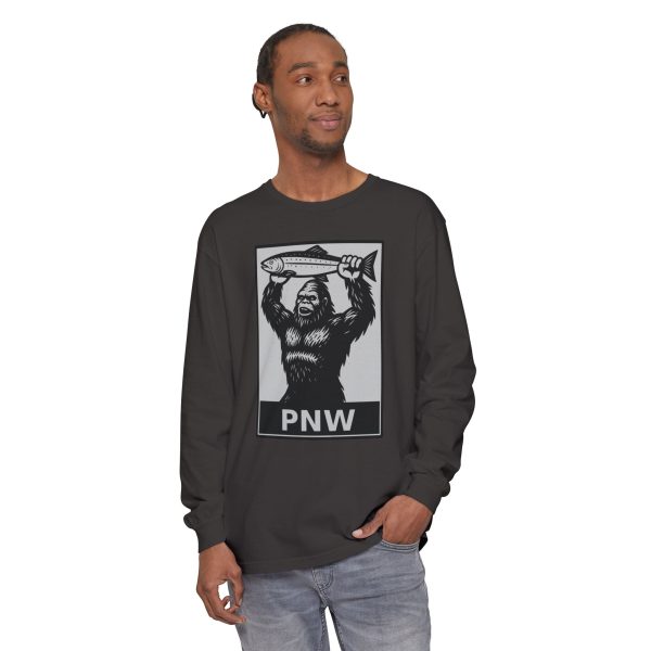 BOBO-SQUATCH PNW Fly Fishing Adventure Long Sleeve T-Shirt | Unisex Outdoor Tee - Image 29
