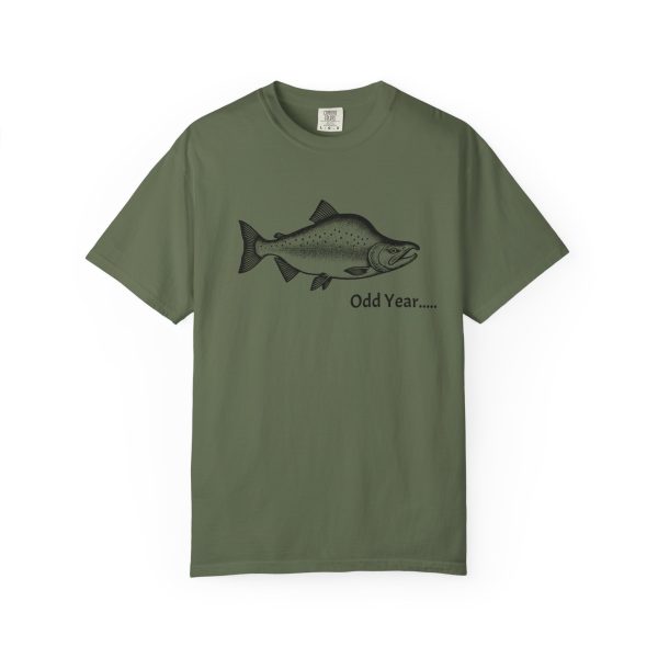 ODD YEAR Pink Salmon PNW Fly Fishing Graphic T-Shirt - Image 25