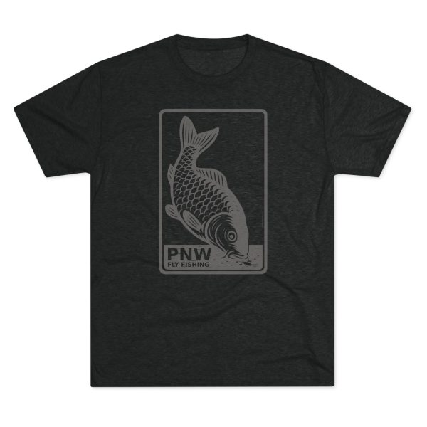 PNW Fly Fishing Carp Shirt | Unisex Tri-Blend Tee - Image 3