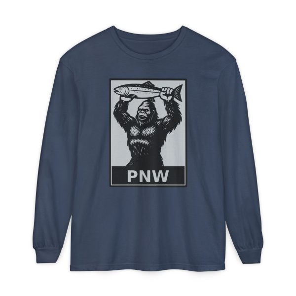 BOBO-SQUATCH PNW Fly Fishing Adventure Long Sleeve T-Shirt | Unisex Outdoor Tee - Image 19
