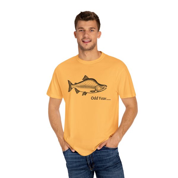 ODD YEAR Pink Salmon PNW Fly Fishing Graphic T-Shirt - Image 16
