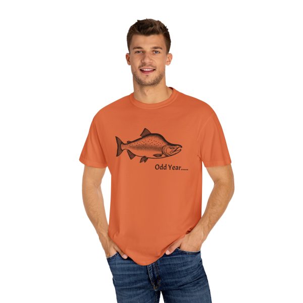 ODD YEAR Pink Salmon PNW Fly Fishing Graphic T-Shirt - Image 20