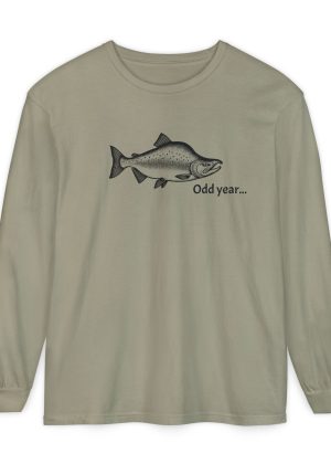 "Odd Year" Pink Salmon PNW Fly Fishing Long Sleeve Tee