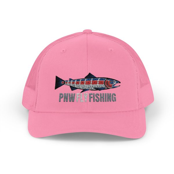 PNW Fly Fishing Fish Logo Snapback Trucker Cap - Image 25