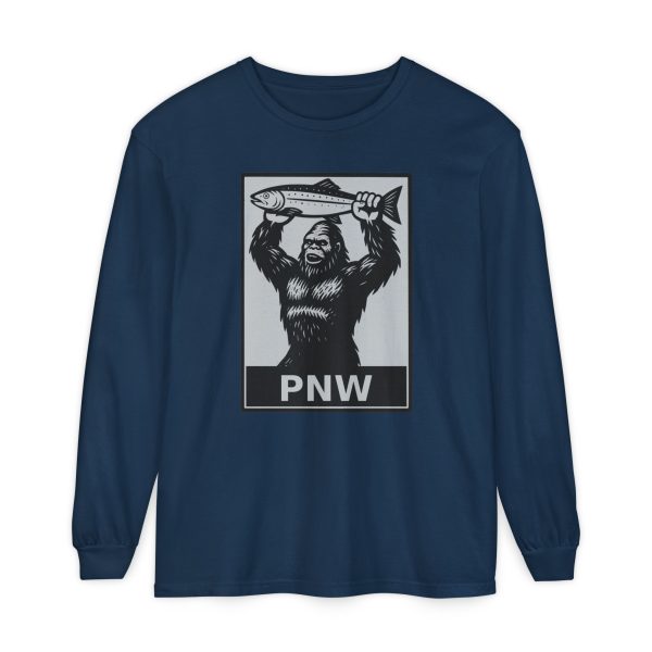 BOBO-SQUATCH PNW Fly Fishing Adventure Long Sleeve T-Shirt | Unisex Outdoor Tee - Image 23