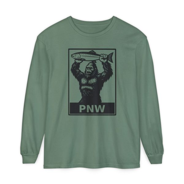BOBO-SQUATCH PNW Fly Fishing Adventure Long Sleeve T-Shirt | Unisex Outdoor Tee - Image 13