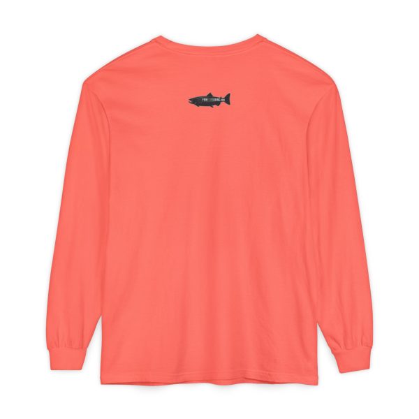 "Odd Year" Pink Salmon PNW Fly Fishing Long Sleeve Tee - Image 11