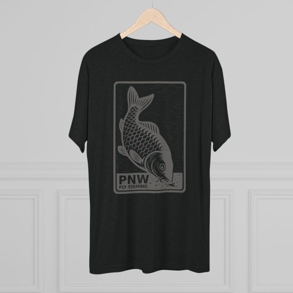 PNW Fly Fishing Carp Shirt | Unisex Tri-Blend Tee - Image 5