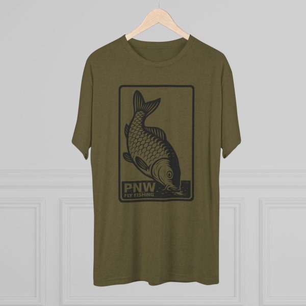 PNW Fly Fishing Carp Shirt | Unisex Tri-Blend Tee - Image 11