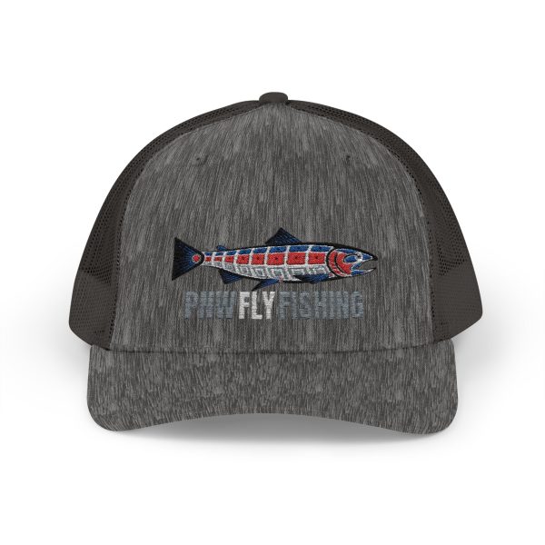 PNW Fly Fishing Fish Logo Snapback Trucker Cap - Image 13