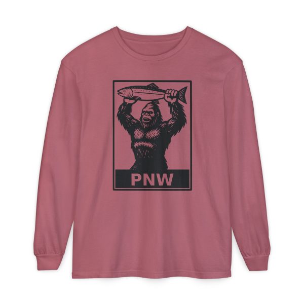 BOBO-SQUATCH PNW Fly Fishing Adventure Long Sleeve T-Shirt | Unisex Outdoor Tee - Image 17