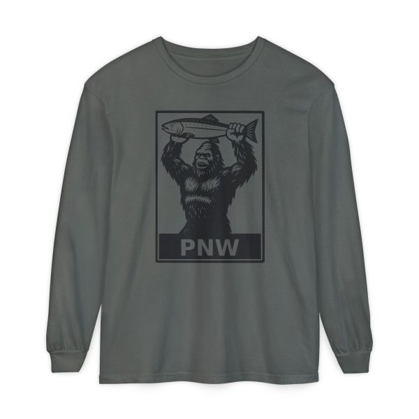 BOBO-SQUATCH PNW Fly Fishing Adventure Long Sleeve T-Shirt | Unisex Outdoor Tee - Image 11