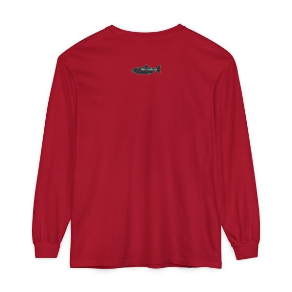 "Odd Year" Pink Salmon PNW Fly Fishing Long Sleeve Tee - Image 35