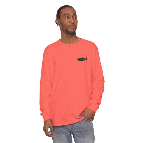 "Odd Year" Pink Salmon PNW Fly Fishing Long Sleeve Tee - BACK PRINT - Image 12