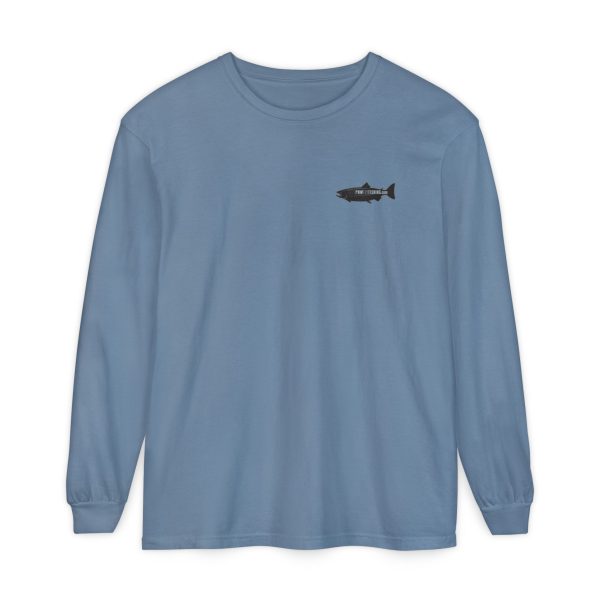 "Odd Year" Pink Salmon PNW Fly Fishing Long Sleeve Tee - BACK PRINT - Image 26