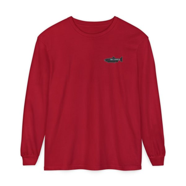 "Odd Year" Pink Salmon PNW Fly Fishing Long Sleeve Tee - BACK PRINT - Image 38
