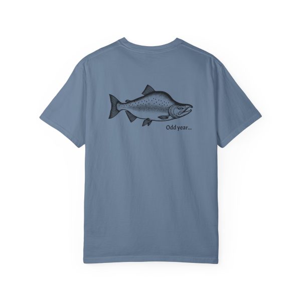 "Odd Year" Pink Salmon PNW Fly Fishing BACK PRINT T-Shirt - Image 23