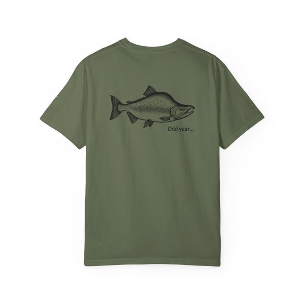 "Odd Year" Pink Salmon PNW Fly Fishing BACK PRINT T-Shirt - Image 15