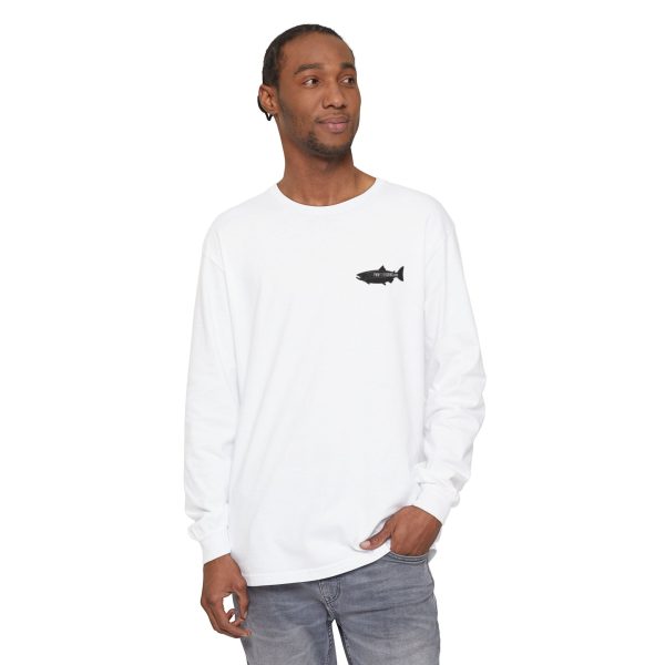 "Odd Year" Pink Salmon PNW Fly Fishing Long Sleeve Tee - BACK PRINT - Image 7