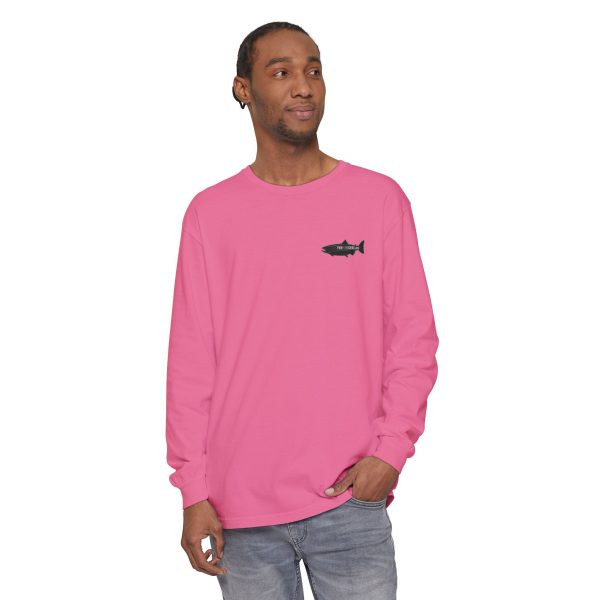"Odd Year" Pink Salmon PNW Fly Fishing Long Sleeve Tee - BACK PRINT - Image 36
