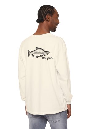 "Odd Year" Pink Salmon PNW Fly Fishing Long Sleeve Tee - BACK PRINT
