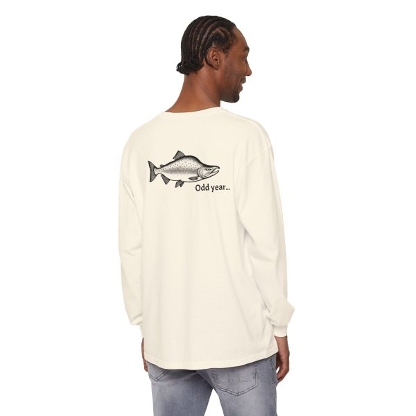 "Odd Year" Pink Salmon PNW Fly Fishing Long Sleeve Tee - BACK PRINT