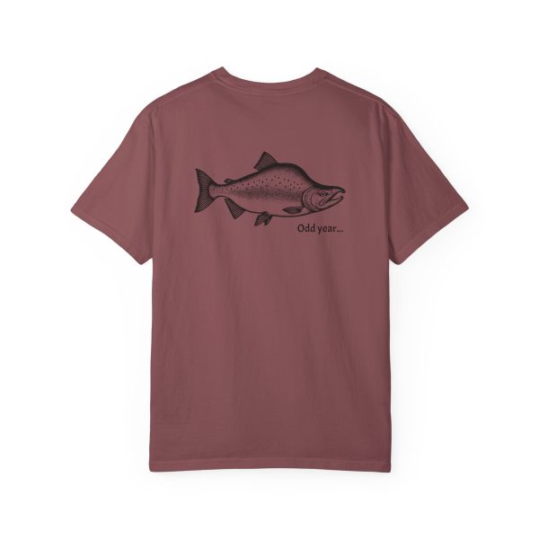"Odd Year" Pink Salmon PNW Fly Fishing BACK PRINT T-Shirt - Image 11