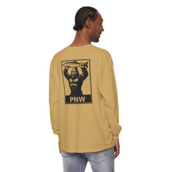 BOBO-SQUATCH PNW Fly Fishing Adventure Long Sleeve T-Shirt - BACK PRINT - Image 19