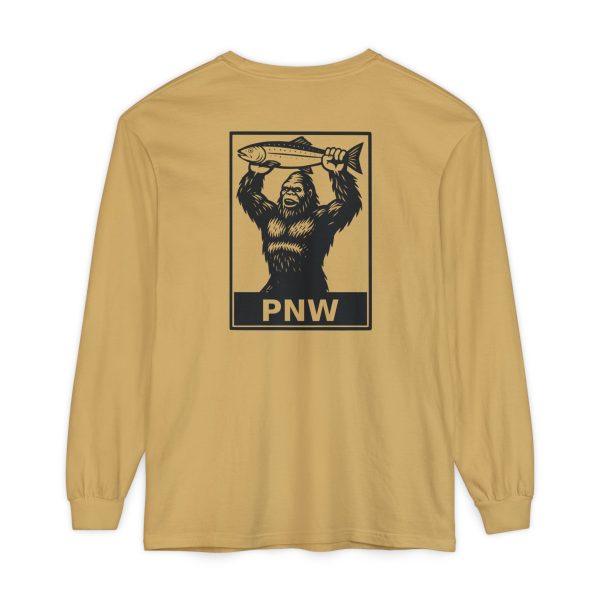 BOBO-SQUATCH PNW Fly Fishing Adventure Long Sleeve T-Shirt - BACK PRINT - Image 18
